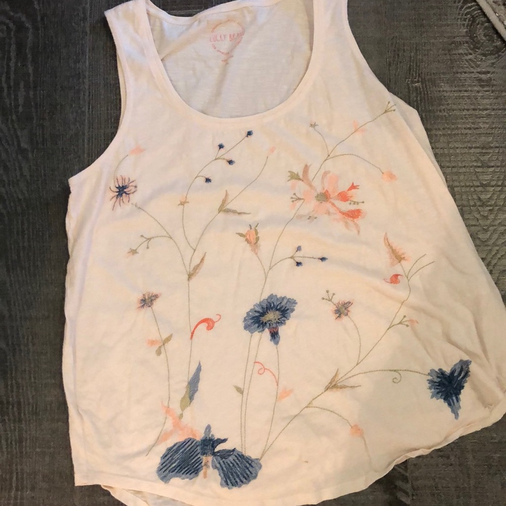 LUCKY brand embroidered tank